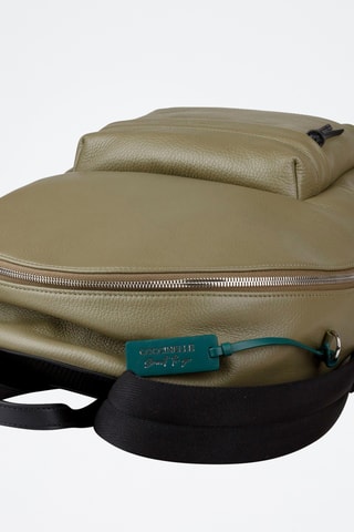 Sac à dos en cuir - vert olive