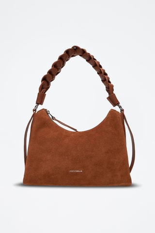 Sac à main en cuir et nubuck - Marron
