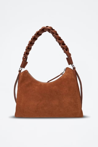 Sac à main en cuir et nubuck - Marron