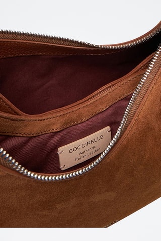 Sac à main en cuir et nubuck - Marron