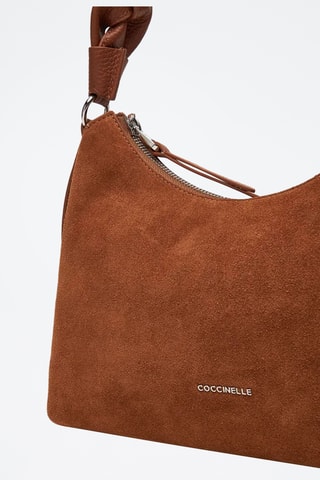 Sac à main en cuir et nubuck - Marron