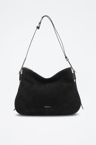 Sac à main en cuir et nubuck - Noir