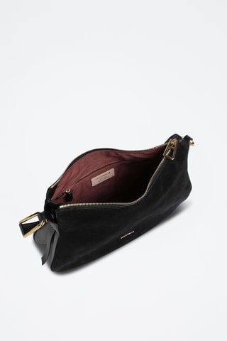 Sac à main en cuir et nubuck - Noir