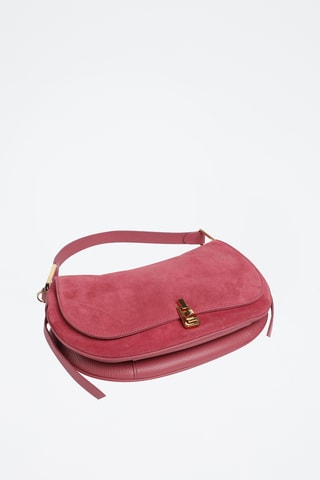 Sac porté épaule en cuir - Rose