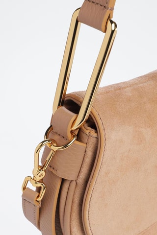 Sac porté épaule en cuir - Nude