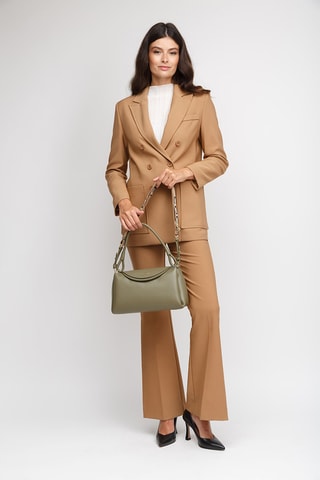 Sac porté épaule en cuir - Vert