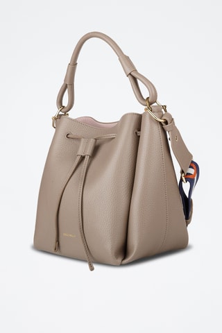 Sac seau en cuir - Taupe