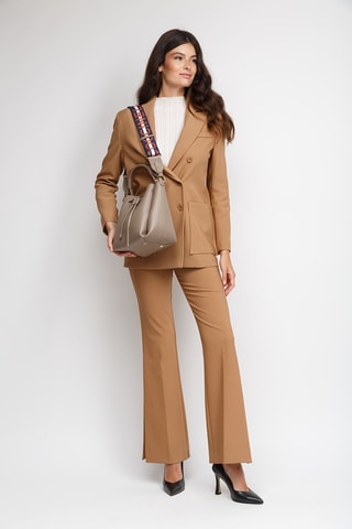 Sac seau en cuir - Taupe