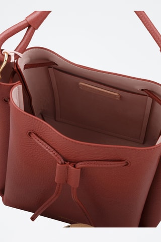 Sac seau en cuir - Bordeaux