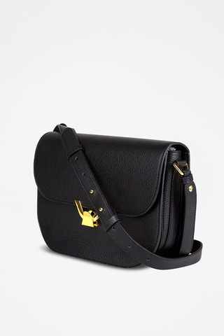 Sac bandoulière en cuir - Noir