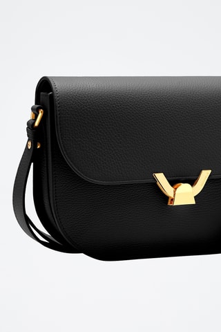 Sac bandoulière en cuir - Noir