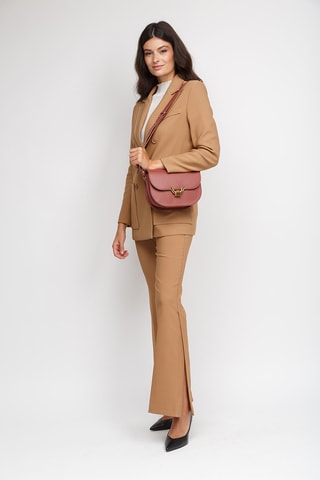 Sac bandoulière en cuir - Bordeaux