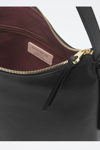 Sac porté épaule en cuir - Noir