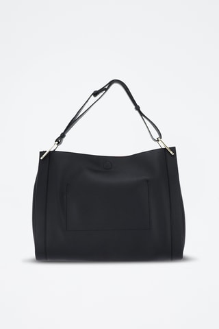 Sac porté épaule en cuir - Noir