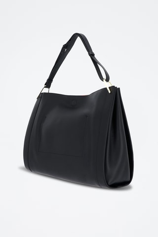 Sac porté épaule en cuir - Noir