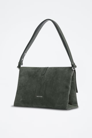 Sac porté épaule en cuir - Vert foncé