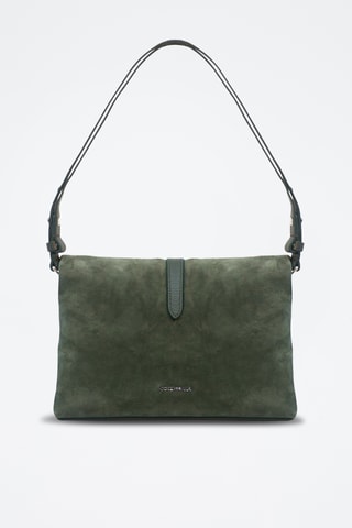 Sac porté épaule en cuir - Kaki