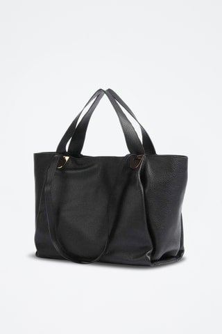 Sac porté épaule en cuir - Noir