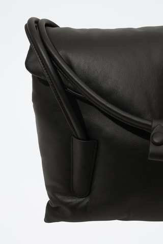 Sac porté épaule en cuir - Noir
