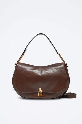 Sac porté épaule en cuir - Marron