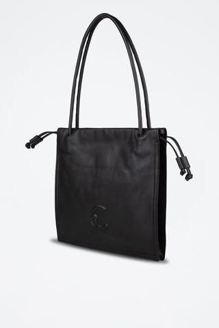 Sac porté épaule en cuir - Noir