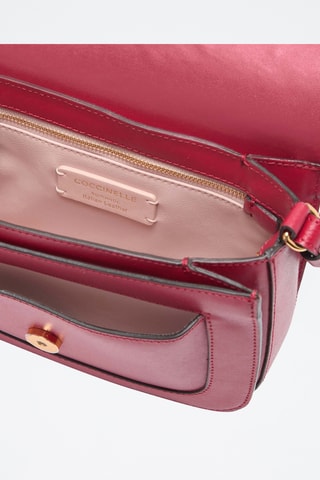 Sac bandoulière en cuir de veau - Bordeaux