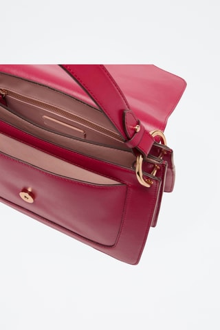 Sac à main en cuir de veau - Bordeaux