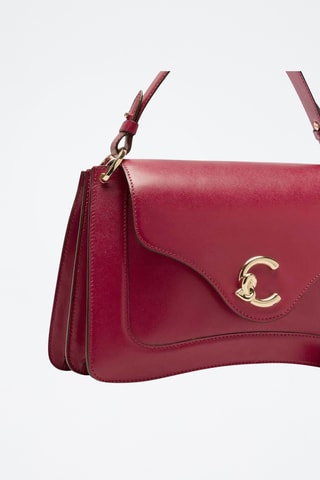 Sac à main en cuir de veau - Bordeaux