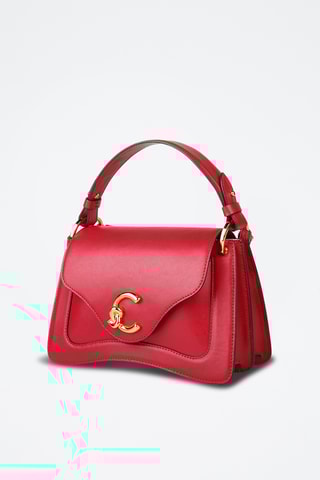 Sac à main en cuir de veau - Bordeaux