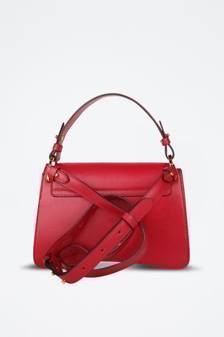 Sac à main en cuir de veau - Bordeaux