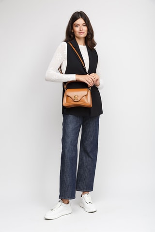 Sac à main en cuir de veau - Marron clair