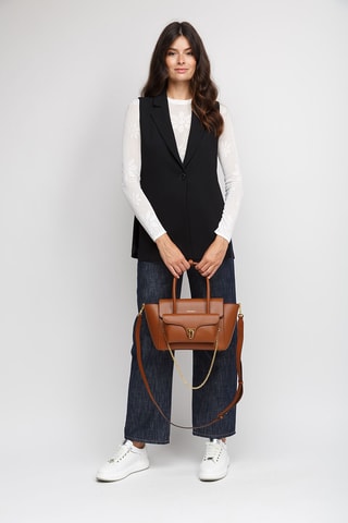 Sac à main et sac porté épaule en cuir - Camel