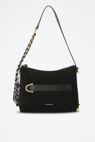 Sac bandoulière en cuir - Noir