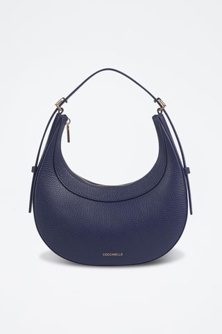 Sac porté épaule en cuir - Bleu marine