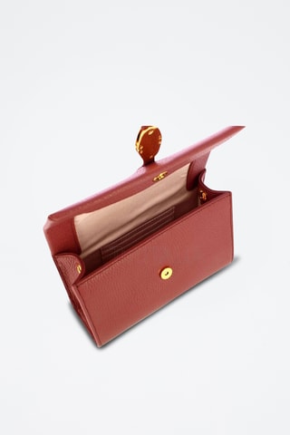 Sac bandoulière en cuir - Bordeaux