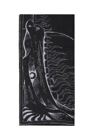 Carré en laine vierge - Noir