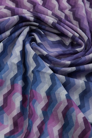 Echarpe en laine - Bleu marine et gris clair