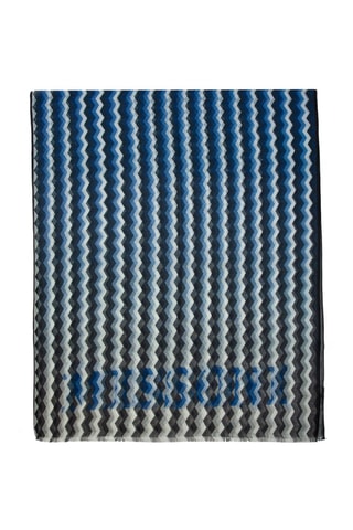 Echarpe en laine - Bleu marine et noir