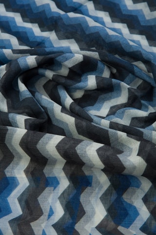 Echarpe en laine - Bleu marine et noir