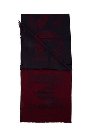 Echarpe en laine - Bleu marine et bordeaux