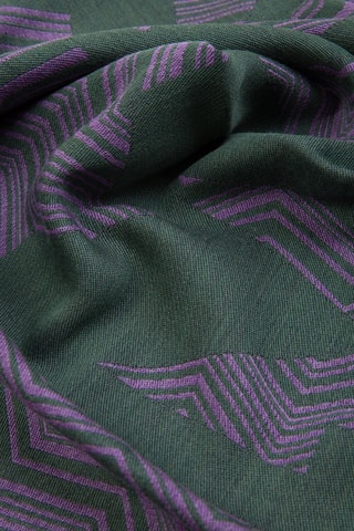 Echarpe en laine - Violet et vert foncé