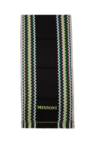 Echarpe en laine - Noir et vert