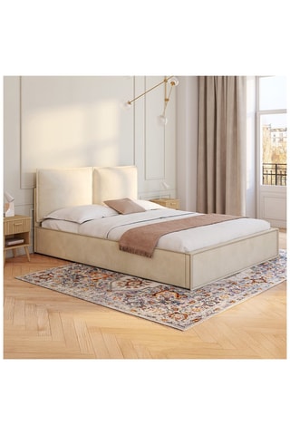 Cama com arrumação com sommier Lilou - Área de deitar 160 x 200 cm