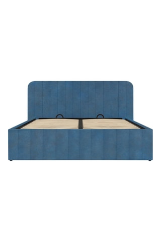 Cama com arrumação debaixo do estrado Valetnina - Azul-pato