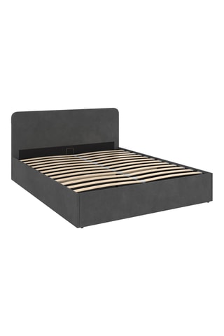 Cama com arrumação e sommier Louise - Cinzento