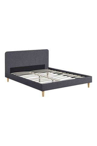 Cama de madeira Evy - Cinzento - 160 x 200 cm