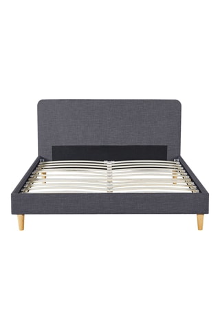 Cama de madeira Evy - Cinzento - 160 x 200 cm