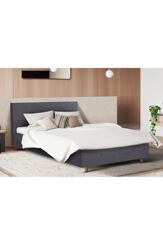 Cama com arrumação e sommier Luléa - Antracite