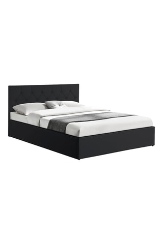 Cama com arrumação com sommier Austin Preto