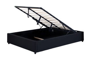 Cama com arrumação e sommier Otto Preto